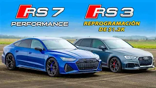 Audi RS7 Performance vs RS3 tuneado: ARRANCONES