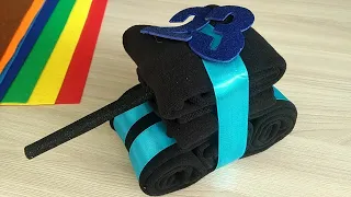 Танк из носков / Подарок для мужчины на 23 февраля / Tank of socks / Gifts to a man / DIY