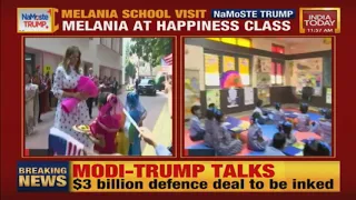 Melania Trump Visits Delhi Government School To Attend Happiness Class