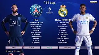 PES 2021 | PSG vs Real Madrid | UEFA Champions League (1st leg) Messi, Ramos vs Real Madrid Gameplay