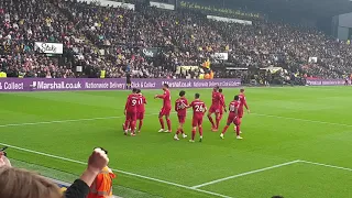 Celebrations after Mo Salah's wonder goal vs Watford at Vicarage Road 16/10/2021