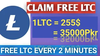 Claim Free LITECOINS (LTC) in Every 2 Minutes to your Faucet pay Wallet - 1LTC is Equal to 255$