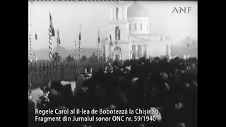 Vizita la Chișinău a Regelui Carol II, a. 1940, de Bobotează, parada militară, secvență ANF România