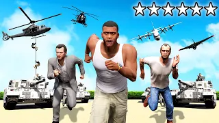 EVERYBODY vs 6 STAR WANTED LEVEL in GTA 5!