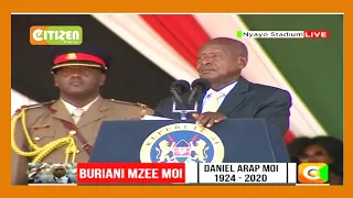 “Mzee Moi alitufungia mpaka” President Yoweri Museveni recalls Moi's patriotism to his country