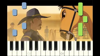 piano tutorial "GET OFF OF MY BACK" from Spirit, Dreamworks, 2002, with free sheet music (pdf)