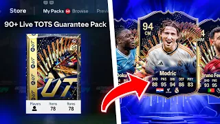 I Opened 25 x 90+ TOTS Live Guaranteed Packs in EA FC 24!