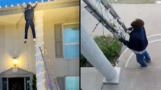 Good Samaritan Calls 911 to Rescue ‘Man’ Dangling From Roof in Holiday Display