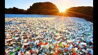 Стеклянный пляж Калифорнии, самый крутой пляж в Америке? Glass Beach