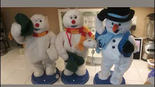 Snowflake spinning snowman TRIPLE UNBOXING!!!!