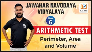 Perimeter Area and Volume Navodaya 6th Class Entrance Exam 2022 | JNV Maths Tricks | Radian Learning