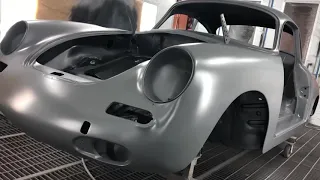 Porsche 356 Coupe before painting - Slate Grey Doctorclassic.eu