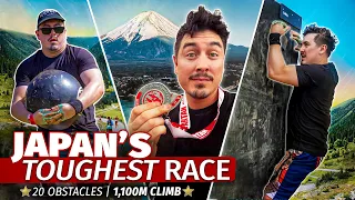 I Tried Japan's HARDEST Race ⛩️ 1,100m Mountain. 20 Obstacles.