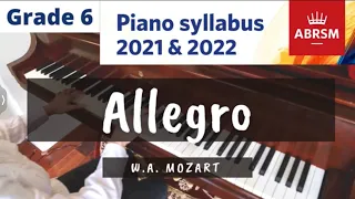 ABRSM 2021-2022 Grade 6 A2: Allegro by Mozart