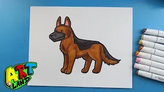 How to Draw a GERMAN SHEPERD