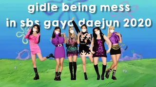 gidle being mess in sbs gayo daejun 2020