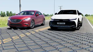 Cars vs Spike Strip #39 – BeamNG Drive