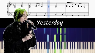 How to play piano part of Yesterday by Billie Eilish from Oscars 2020 (Beatles cover)