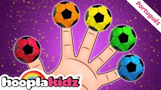 Hooplakidz Brasil | Bola de Futebol Família de dedos | Finger Family Songs | Músicas Infantis