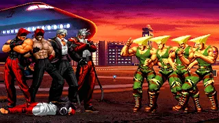 [KOF Mugen] Rugal Bernstein Team vs Guile Team