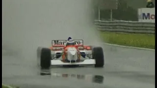 Alain Prost testing the  McLaren-Mercedes (1996) in replacement of Mika Häkkinen