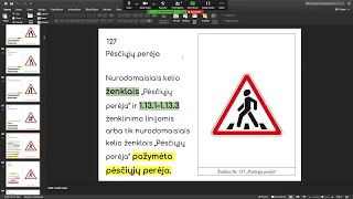 11 KET pamoka I -II Kelio ženklai, kelių eismo taisyklių Vairavimo teorija Regitra Audio Video