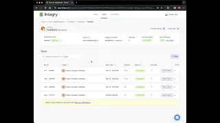 Searching through integration logs