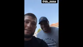 Khabib Nurmagomedov Surprises Daniel Cormier At His Wrestling School