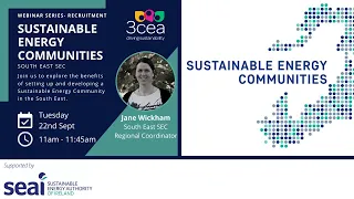 Sustainable Energy Communities - Webinar on Recruitment