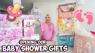 YOU WON'T BELIEVE WHAT WE GOT FOR OUR BABY SHOWER! *OPENING GIFTS FOR OUR FIRST BABY*