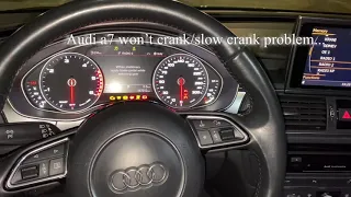 Audi a6/A7 crank problem (start only with jump starter)