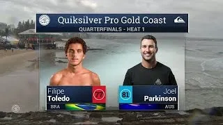 Filipe Toledo vs Joel Parkinson - 2016 Quiksilver Pro Gold Coast: Quarterfinal 1 Video