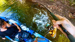 Kayak Fishing Down A Creek