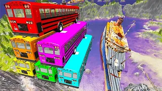 School Bus Crashes & Jumps #102 – BeamNG.Drive