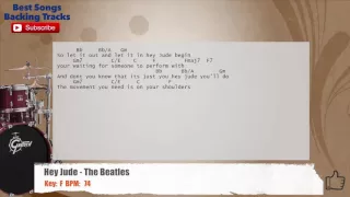 🥁 Hey Jude - The Beatles Drums Backing Track with chords and lyrics