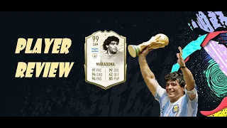 BETTER THAN MESSI ??? PRIME ICON MOMENT DIEGO MARADONA 99 PLAYER REVIEW
