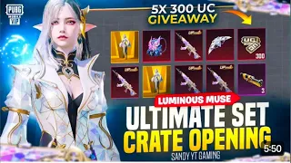 360 UC GIVEAWAY 💥NEW CRATE OPENING LUMINOUSULTIMATE SET AND M762 #bgmi