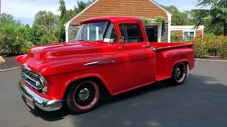 1957 Chevy 3100 Apache Restomod Pickup For Sale~383 Stroker with 450hp~Best of the Best..She's NEW!!