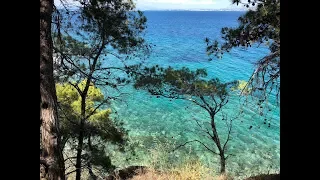 Agistri Greece beach, beautiful island tour travel guide vlog GoPro HD