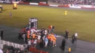 Miller and Myers wreck fight at Bowman Gray