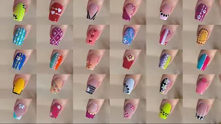 35+ Easy nail art designs compilation || Nail art using household items and dotting tools