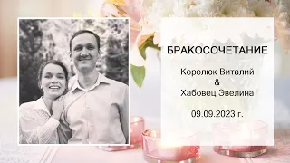 09.09.2023 Бракосочетание Королюк Виталий и Хабовец Эвелина