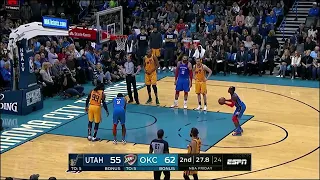 OKC Thunder vs Utah Jazz 2nd Qtr Last Run February  22, 2019 | 2018-2019 NBA Season