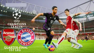 eFootball 2024 | Arsenal vs Bayern Munich | UEFA Champions League Quarter-Finals 1st Leg | 4K HDR