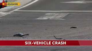 Multiple people hospitalized following six-vehicle crash in Las Cruces
