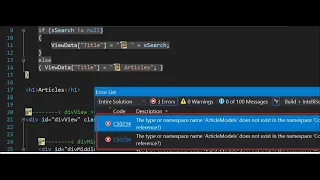 ✅ Error: The type or namespace name Models does not exist in the namespace Models Asp Core View c#