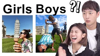 Koreans REACT to Boys VS Girls Memes!!