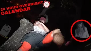 24 HOUR OVERNIGHT CHALLENGE IN HAUNTED CEMETERY(GONE WRONG)