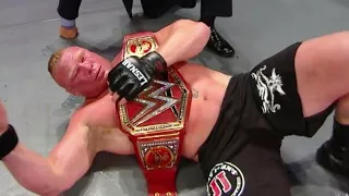 Brock Lesnar Destroyes Roman Reigns WWE Raw Highlights 26th march 2018