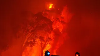 Five firefighters injured as Victoria bushfires spiral out of control